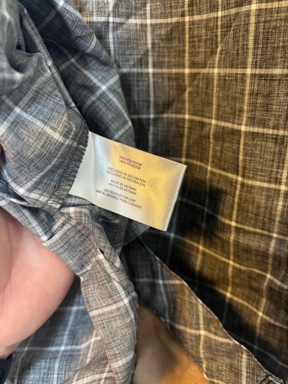 ORVIS Classic Collection Mens Shirt L Gray Plaid Short Sleeve Button Up Pocket - Picture 4 of 5